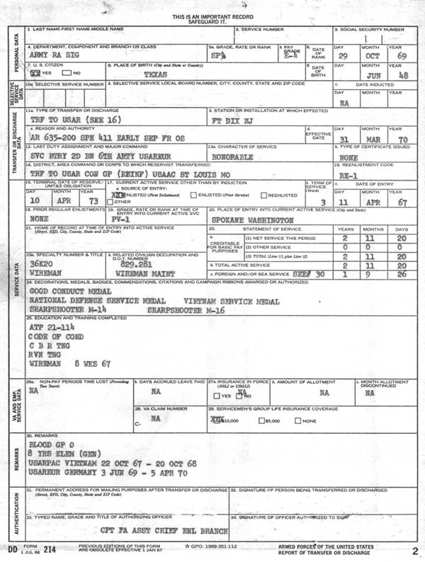 DD214 for Social Security